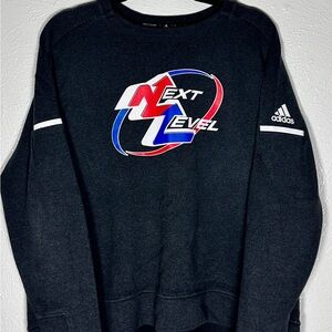 ADIDAS Men's 2XL Grey Crewneck Sweatshirt Next Level Graphic Pullover